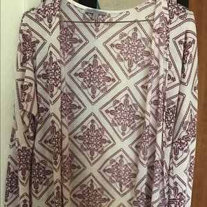 Beautiful Purple/white Cardigan/sweater