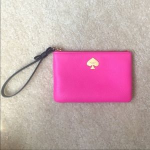 Hot pink Kate Spade wristlet