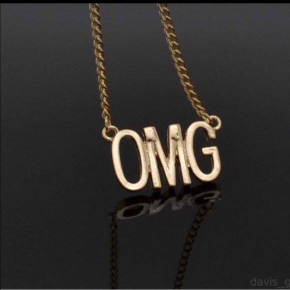Jewelry - Just Reduced! New Gold Plated OMG Necklace