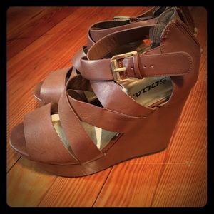 Strappy wedges