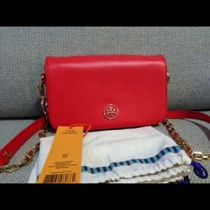 Tory Burch - 'Robinson' Crossbody in ''Poppy Red"