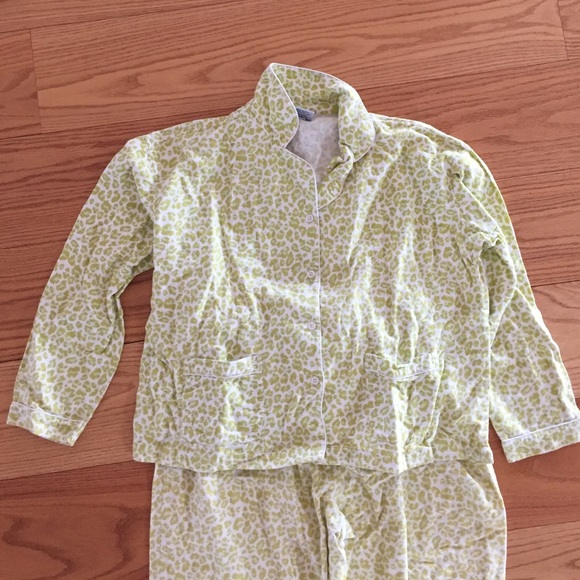 Green Leopard Print Pajama Set