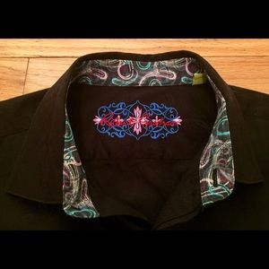 Men's 2XL Robert Graham Black Dress Shirt