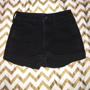 Hollister high waisted black jeans shorts!