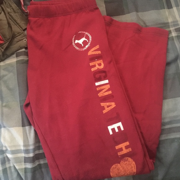 Pink Victorias Secret Virginia Tech Sweatpants