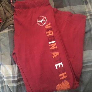 Pink Victorias Secret Virginia Tech Sweatpants