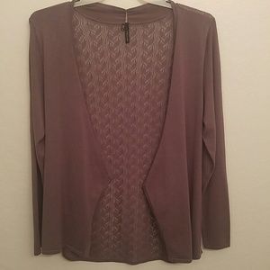 Purple cardigan