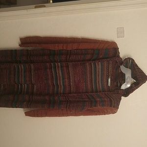 Hooded long cardigan