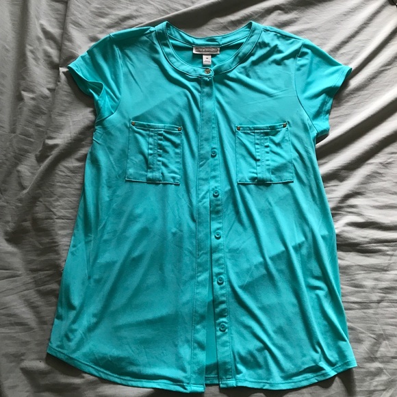 💝Teal blouse