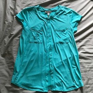 💝Teal blouse