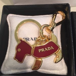 Prada dog keychain