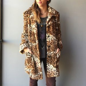 Alice & Olivia 'Montana' leopard faux fur coat