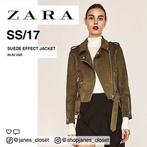 zara suede effect jacket