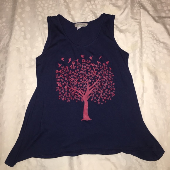 Blue tree tang top