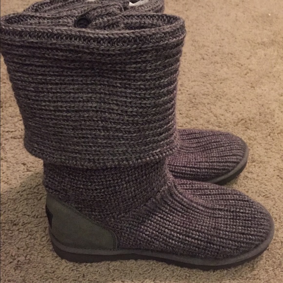 Ugg Grey Knit Boots! Worn Twice!