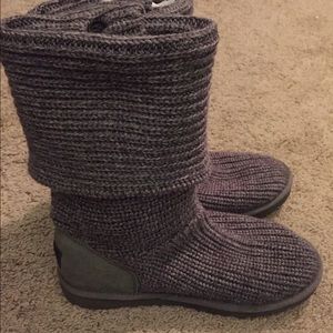 Ugg Grey Knit Boots! Worn Twice!