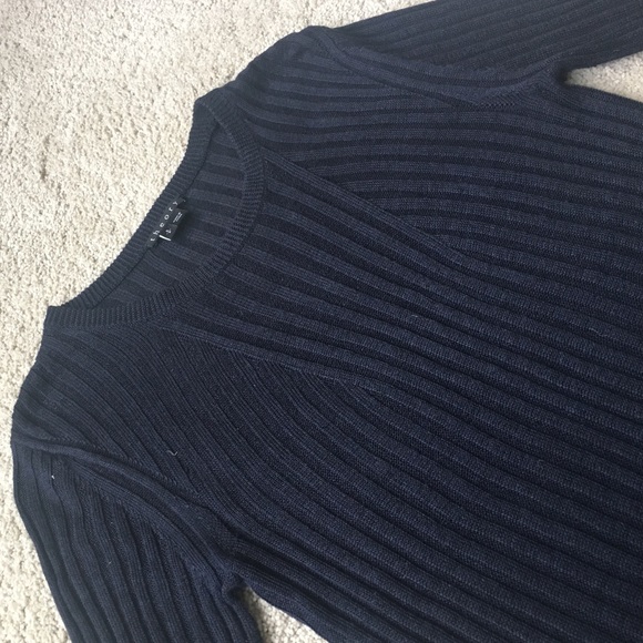 Theory Navy Linen Sweater - Picture 3 of 4