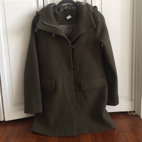 J crew hooded wool coat Clearance