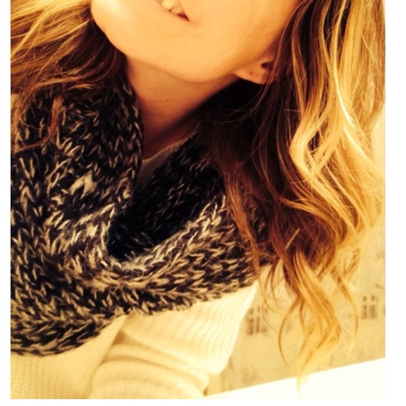 Black/White/Gray Infinity Scarf
