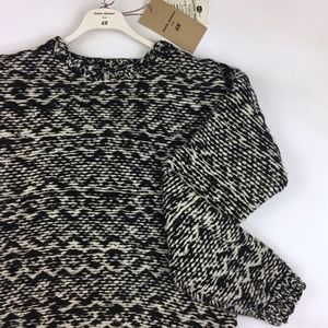 Isabel Marant pour H&M Sweaters - Isabel Marant Black & White Chunky Wool Sweater Isabel Marant pour H&M Sweaters - Isabel Marant Black & White Chunky Wool Sweater