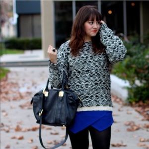 Isabel Marant pour H&M Sweaters - Isabel Marant Black & White Chunky Wool Sweater Isabel Marant pour H&M Sweaters - Isabel Marant Black & White Chunky Wool Sweater
