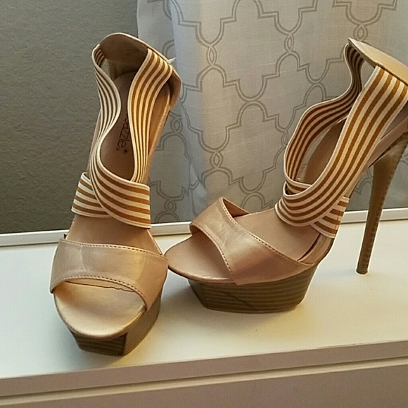 Tan Strapped High Heels