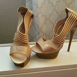 Tan Strapped High Heels