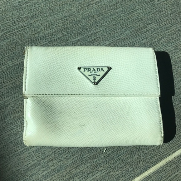 Prada wallet white