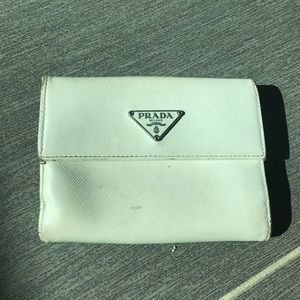 Prada wallet white