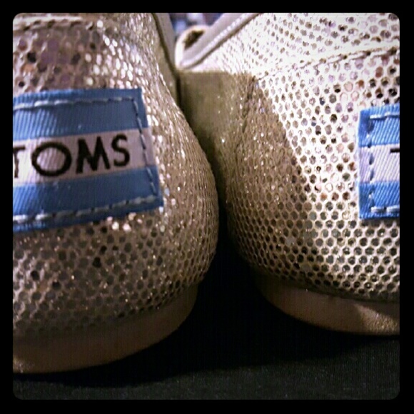 Silver Sparkly TOMS