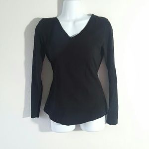 Old navy black v neck long sleeve top
