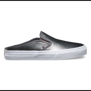 Vans embossed leather slip on mules