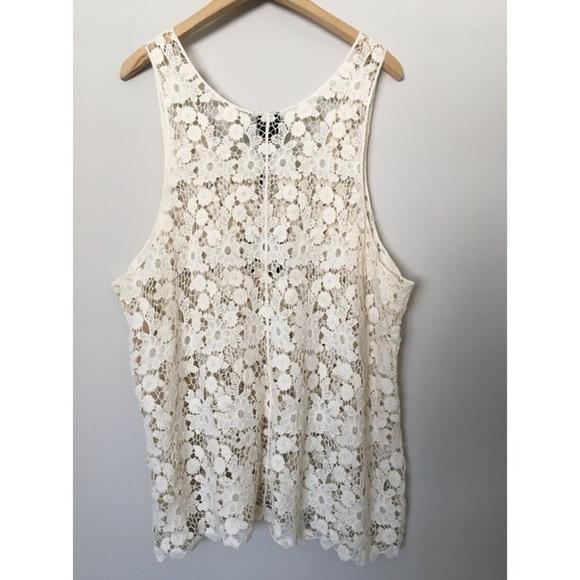 ❌SOLD❌ Oversized Lace Tank ❌SOLD❌ - Picture 3 of 5