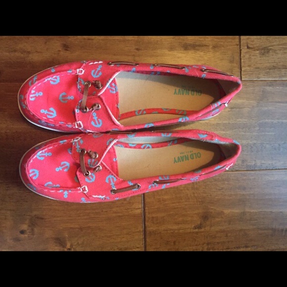 Red old navy slip ons