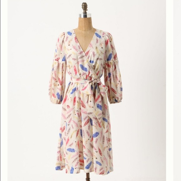 Anthropologie Nathalie lété Paris Feather Dress