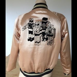 Adorable REVERSIBLE Stussy bomber jacket