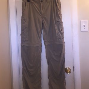 Men's Columbia zip pants/shorts