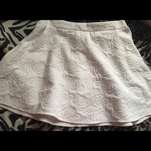 White skater skirt