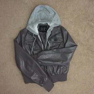 Grey Deb Leather Jacket