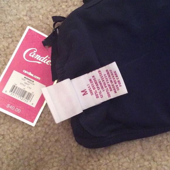 Candie's size medium (jrs) navy fringe swim top - Picture 3 of 3