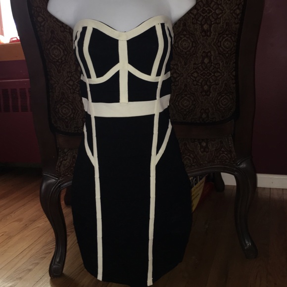 Black Forever 21 tight fitted strapless dress!