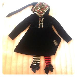 Matilda Jane Black Velvet Tunic Dress