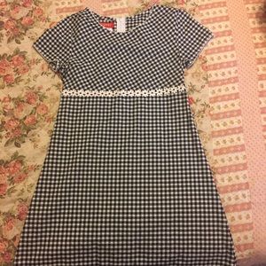 Embroidered checkered Dress