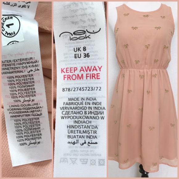 NewLook Embedded Gold Beads Ribbon Dress - Picture 3 of 4