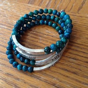 Spiral beaded bracelet