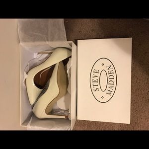 White Steve Madden heels