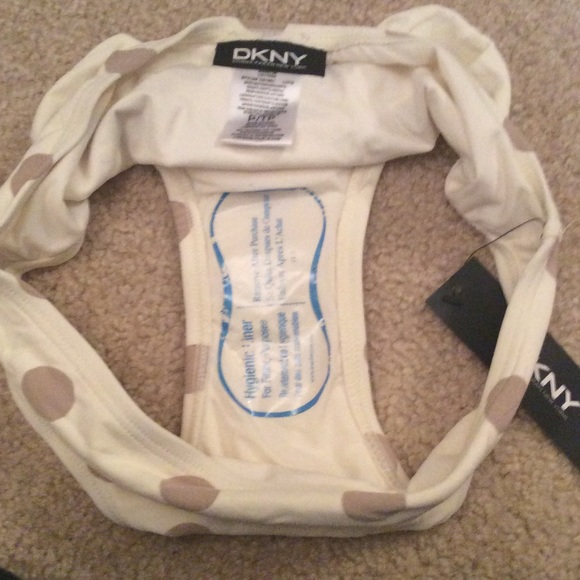 Dkny cream polka dot swim bikini bottom - Picture 3 of 4