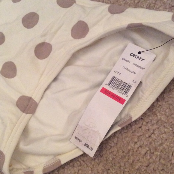 Dkny cream polka dot swim bikini bottom - Picture 4 of 4