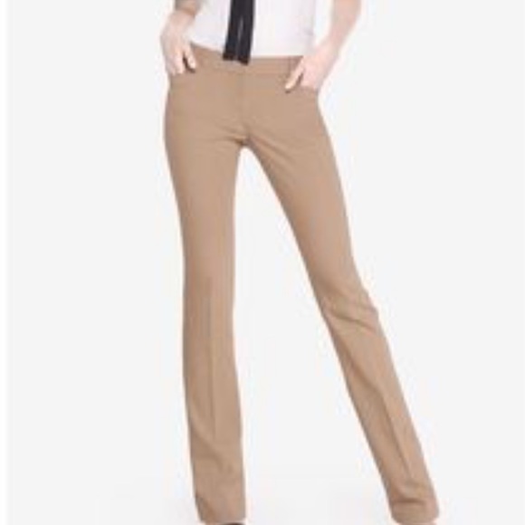Express Low Rise Tan Columnist Pant Sz 4L