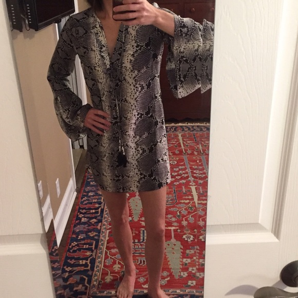 Elizabeth and James Snake Print Dress Silk - Picture 4 of 5